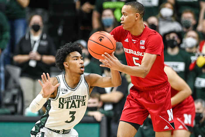 Bryce McGowens vs Michigan State 2022.01.05 MBB USATSI_17457354